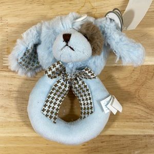 Bearington Bear Baby Collection Lil’ Waggles Rattle Blue